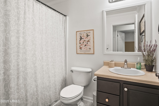 5 Summer Field Ct, Beaufort, SC 29907 - bathroom featuring crown molding, vanity, and toilet