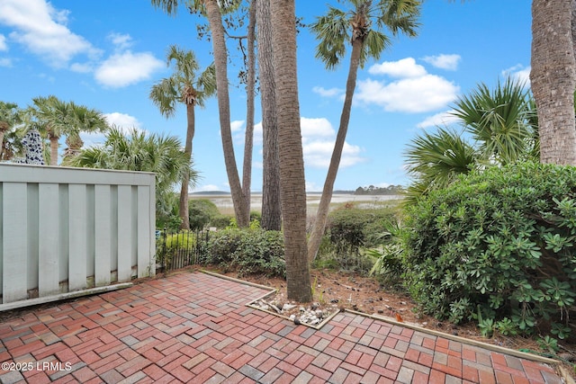 view of patio / terrace with fence