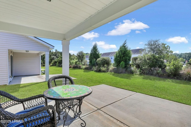 view of patio with outdoor dining space