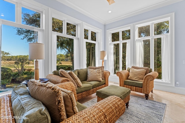 sunroom featuring a healthy amount of sunlight