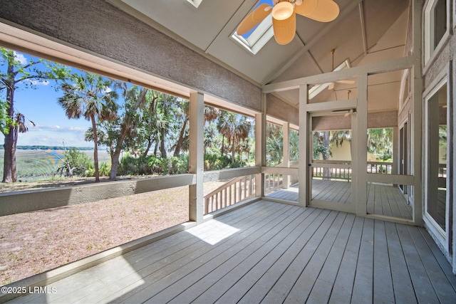647 Island Cir E, Saint Helena Island, SC 29920 - wooden deck featuring a ceiling fan
