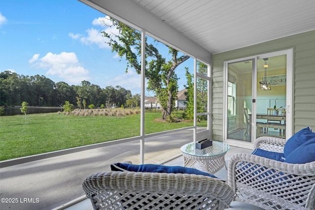 view of sunroom / solarium