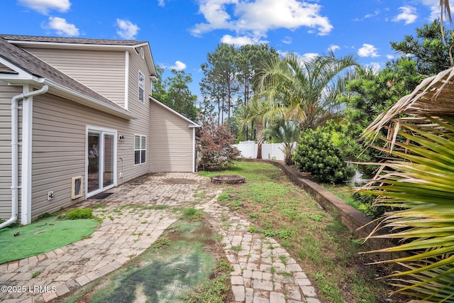 6 Broadland Cir, Bluffton, SC 29910 - view of yard featuring fence, a patio area, and a fire pit