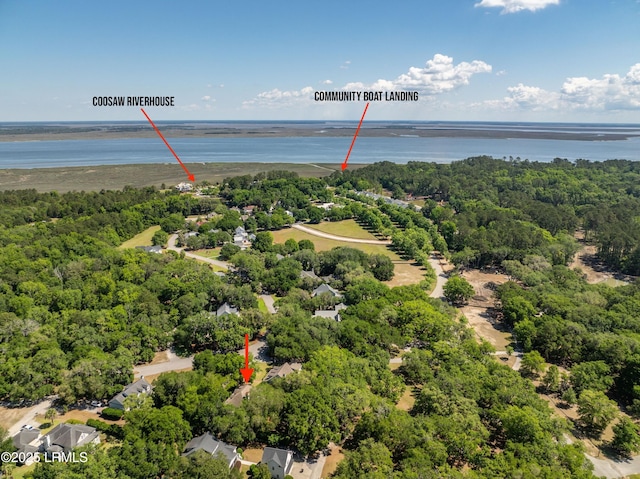 120 Coosaw Club Dr, Beaufort, SC 29907 - aerial view of a nearby body of water and a forest