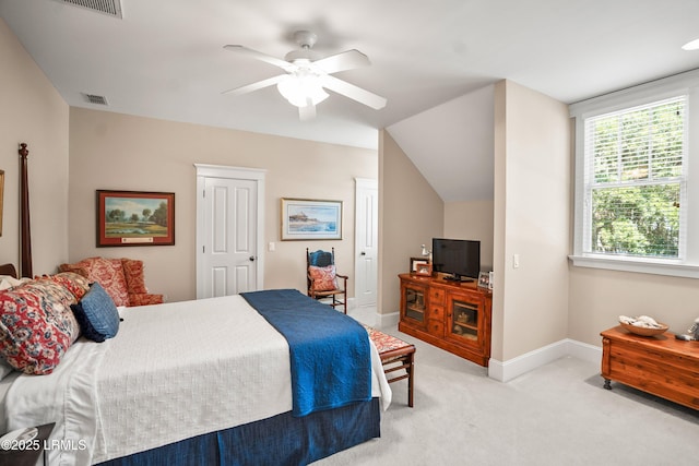 120 Coosaw Club Dr, Beaufort, SC 29907 - bedroom with light colored carpet, baseboards, and a ceiling fan