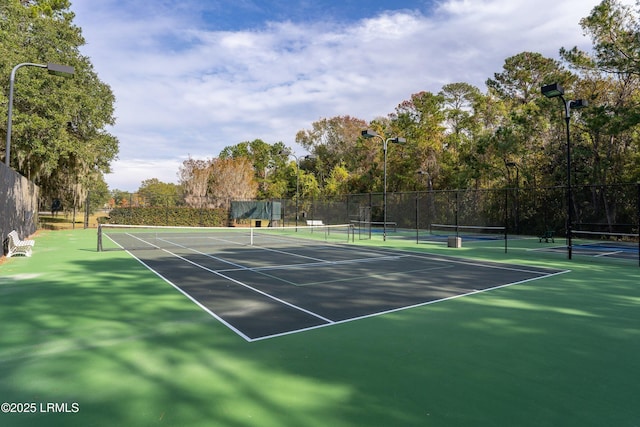 120 Coosaw Club Dr, Beaufort, SC 29907 - view of tennis court with fence and community basketball court