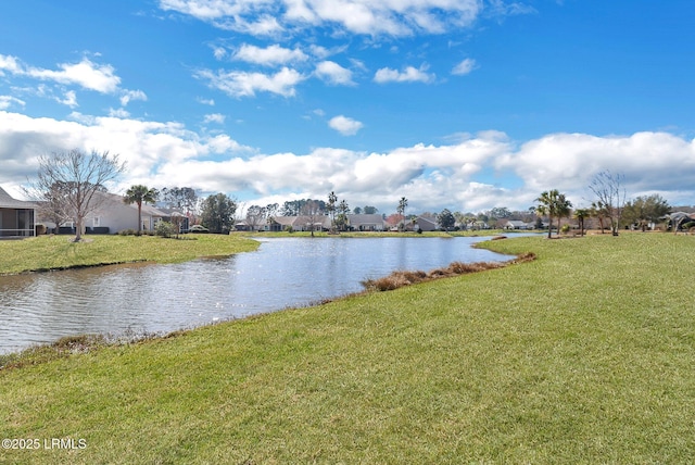 property view of water with a residential view