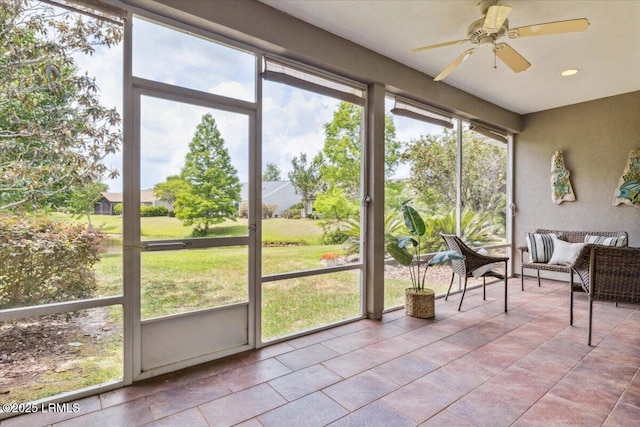 6 Pinyon Dr, Bluffton, SC 29909 - sunroom / solarium with ceiling fan and healthy amount of natural light