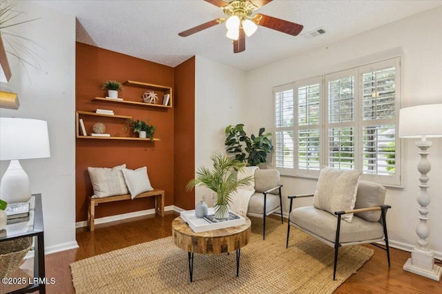 6 Pinyon Dr, Bluffton, SC 29909 - sitting room featuring wood finished floors, a ceiling fan, and baseboards