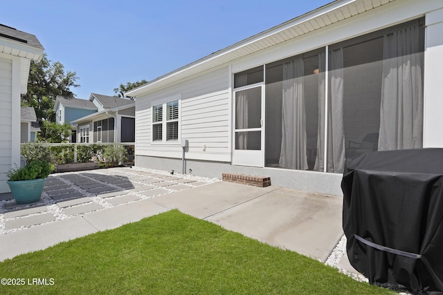 11 Basin Trail St, Beaufort, SC 29902 - view of patio featuring a sunroom and area for grilling