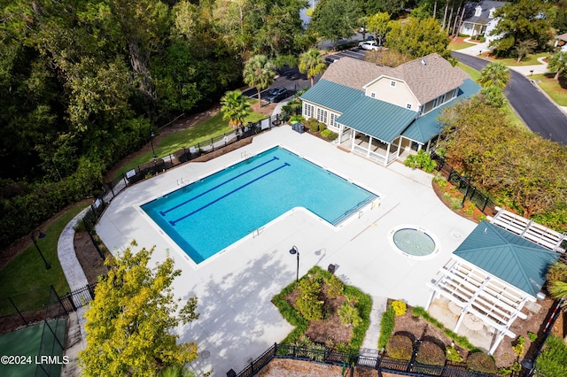 birds eye view of property