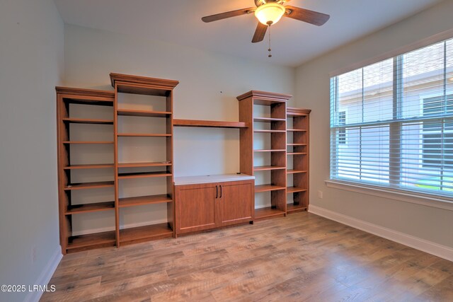 54 Slash Pine Dr, Okatie, SC 29909 - interior space featuring baseboards, light wood finished floors, ceiling fan, and a healthy amount of sunlight