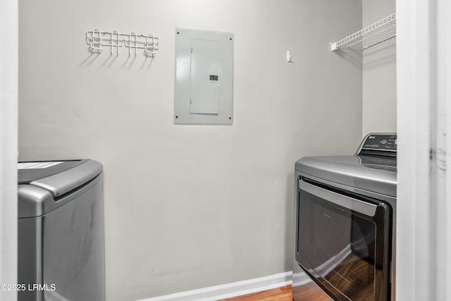 1231 Ladys Island Dr Unit 327, Port Royal, SC 29935 - laundry room with electric panel and separate washer and dryer