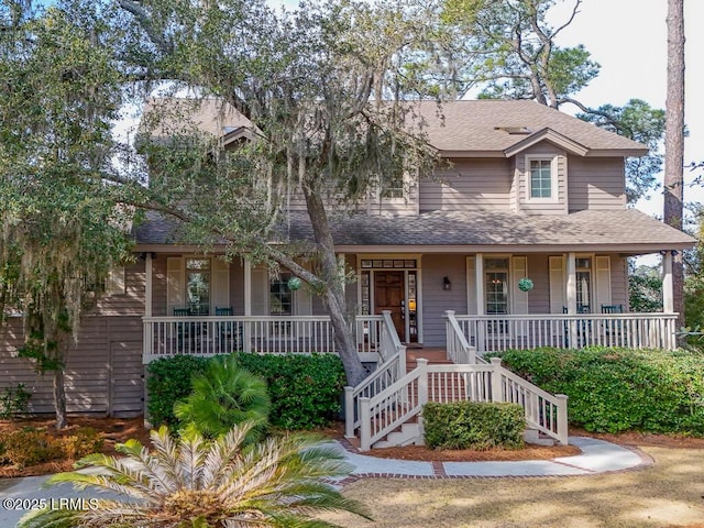 31 Hearthwood Dr, Hilton Head Island, SC 29928 - view of front of property featuring a porch and roof with shingles