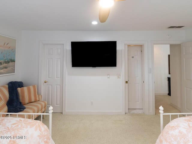 31 Hearthwood Dr, Hilton Head Island, SC 29928 - carpeted bedroom with baseboards, visible vents, and recessed lighting