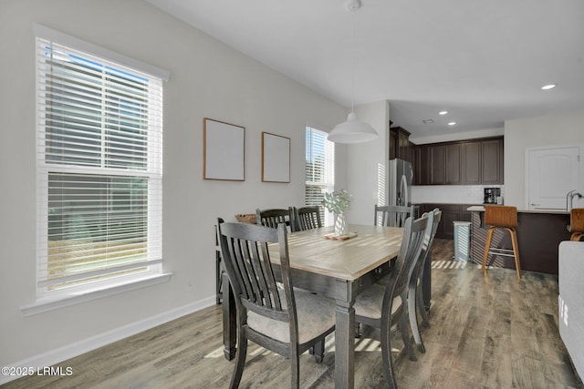 dining room featuring hardwood / wood-style flooring