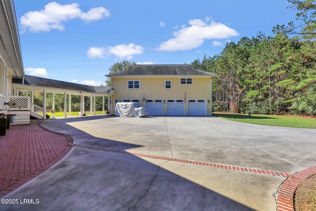 view of property exterior featuring a garage