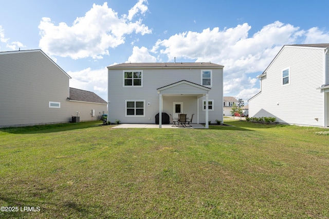 68 Keowee Ln, Beaufort, SC 29906 - back of property with a yard, a patio, and central air condition unit