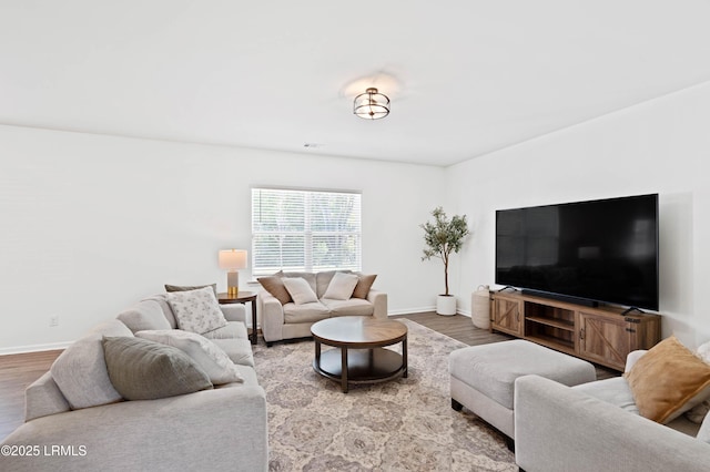 68 Keowee Ln, Beaufort, SC 29906 - living room featuring visible vents, baseboards, and wood finished floors