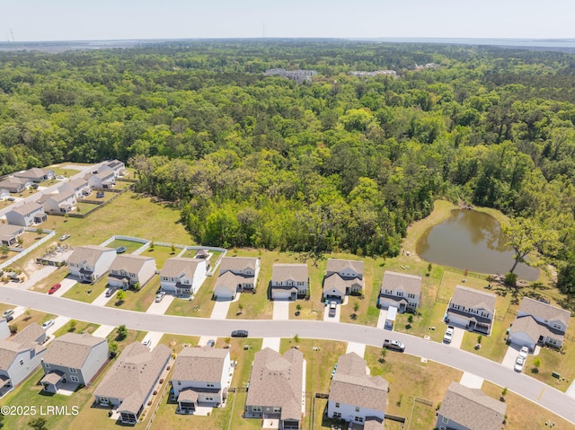 68 Keowee Ln, Beaufort, SC 29906 - drone / aerial view with a forest view, a residential view, and a water view