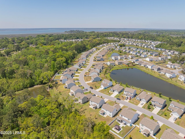 68 Keowee Ln, Beaufort, SC 29906 - drone / aerial view featuring a water view and a residential view