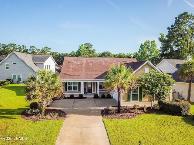 18 Yonges Island Dr, Bluffton, SC 29910 - view of front of property with a front lawn and concrete driveway