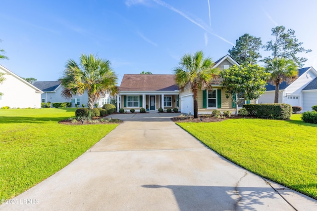 18 Yonges Island Dr, Bluffton, SC 29910 - view of front of house with a front yard and concrete driveway