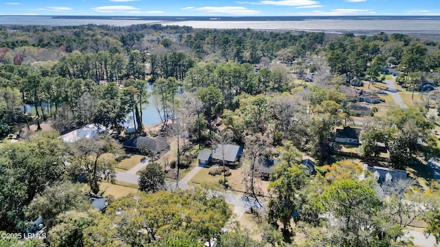 bird's eye view with a forest view