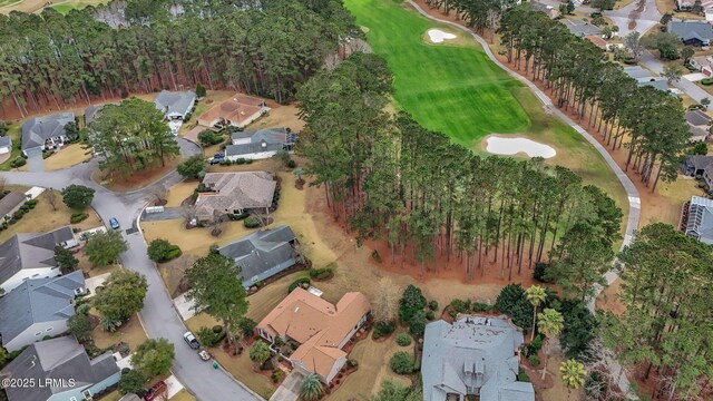 bird's eye view featuring view of golf course