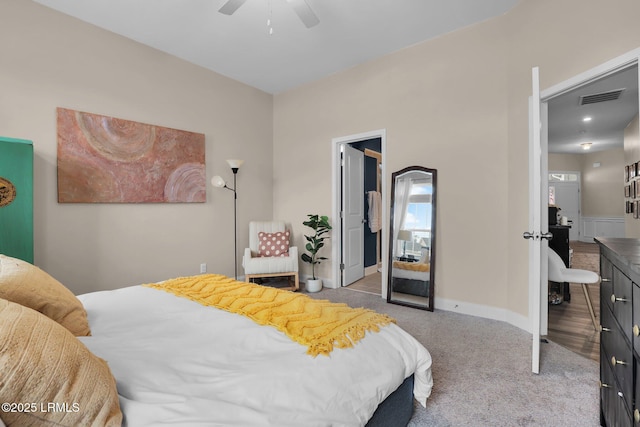 1836 Hearthstone Dr, Ridgeland, SC 29936 - carpeted bedroom featuring a ceiling fan and baseboards