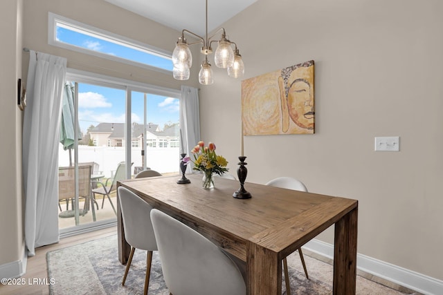 dining area featuring light hardwood / wood-style flooring