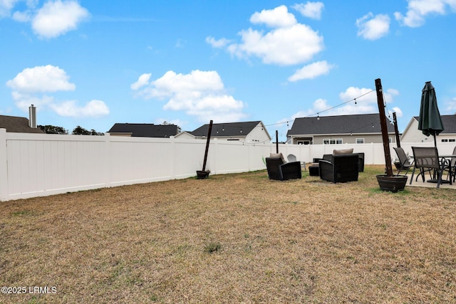 view of yard with a patio