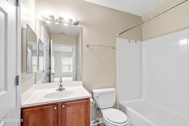 897 Fording Island Rd Unit 301, Bluffton, SC 29910 - bathroom featuring toilet, vanity, and shower / bath combination