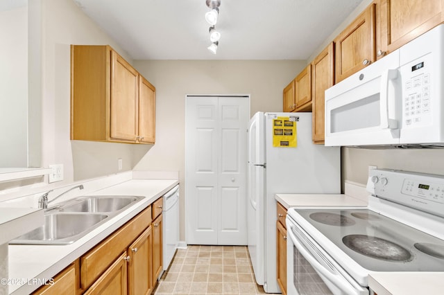 897 Fording Island Rd Unit 301, Bluffton, SC 29910 - kitchen featuring white appliances, a sink, and light countertops