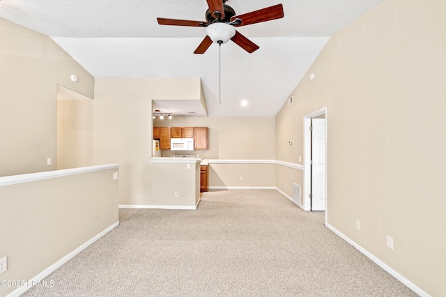897 Fording Island Rd Unit 301, Bluffton, SC 29910 - unfurnished room featuring lofted ceiling, ceiling fan, light colored carpet, and baseboards