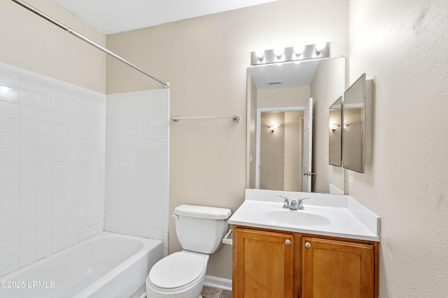 897 Fording Island Rd Unit 301, Bluffton, SC 29910 - bathroom with toilet, vanity, and tub / shower combination