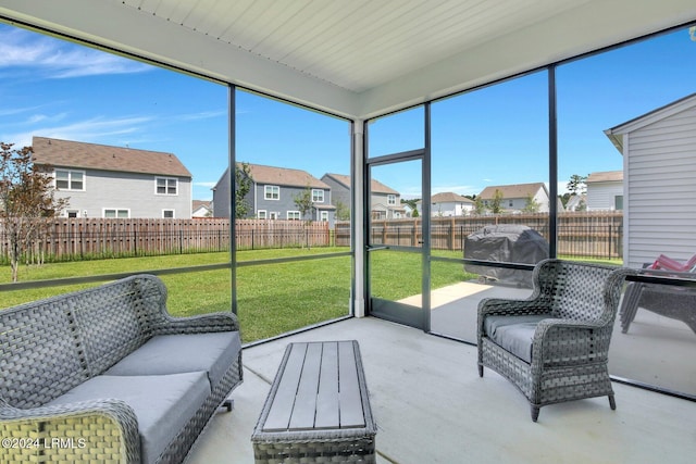 sunroom featuring plenty of natural light