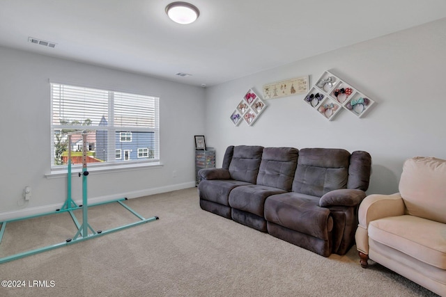 view of carpeted living room