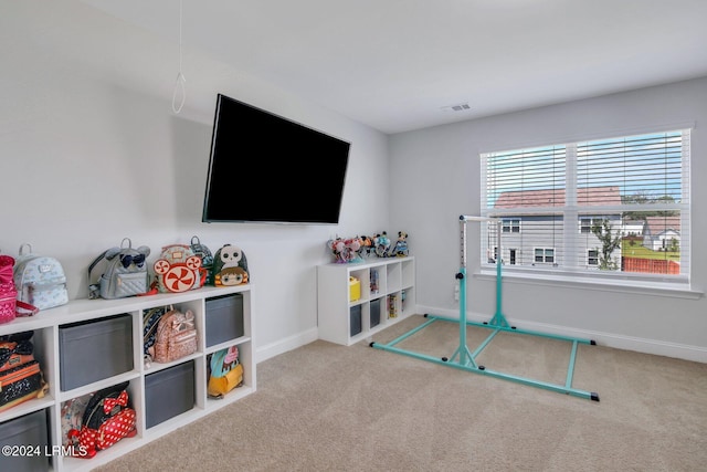 playroom featuring carpet