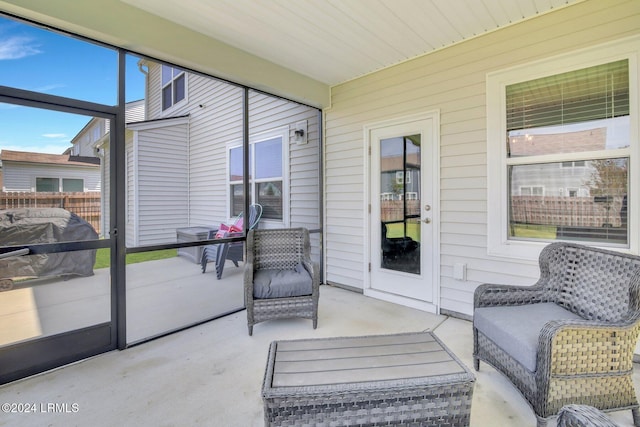 view of sunroom / solarium