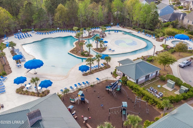 120 Sifted Grain Rd, Bluffton, SC 29909 - drone / aerial view of a pool