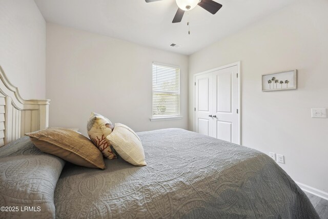 120 Sifted Grain Rd, Bluffton, SC 29909 - bedroom featuring wood finished floors, baseboards, and ceiling fan