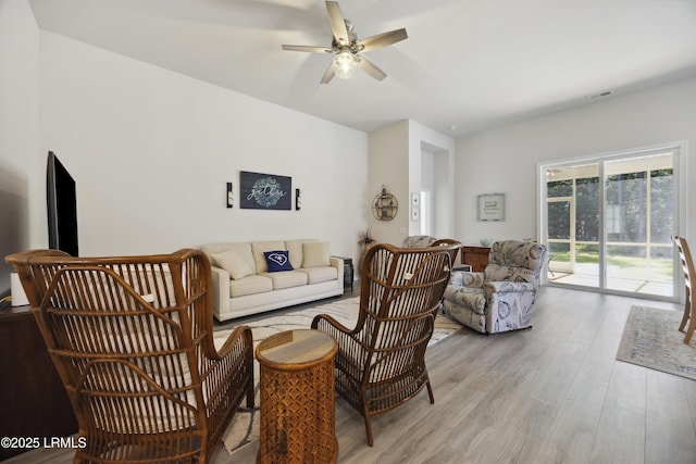 120 Sifted Grain Rd, Bluffton, SC 29909 - living room featuring light wood finished floors and ceiling fan
