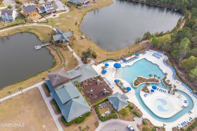 120 Sifted Grain Rd, Bluffton, SC 29909 - aerial view of property's location featuring a nearby body of water and a pool area