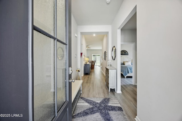 120 Sifted Grain Rd, Bluffton, SC 29909 - corridor featuring wood finished floors and baseboards