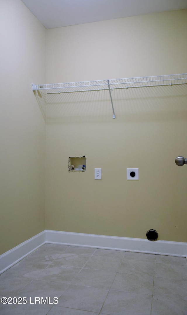 laundry area featuring hookup for a washing machine and hookup for an electric dryer