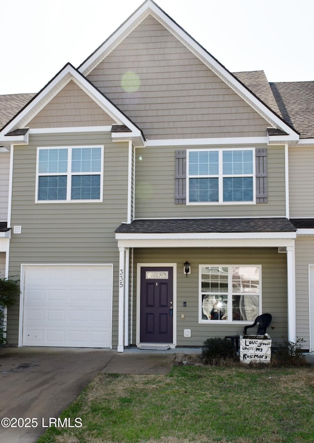 view of front of house featuring a garage