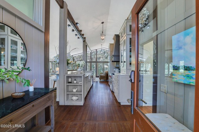 34 W Beach Lagoon Dr, Hilton Head Island, SC 29928 - corridor featuring dark wood finished floors
