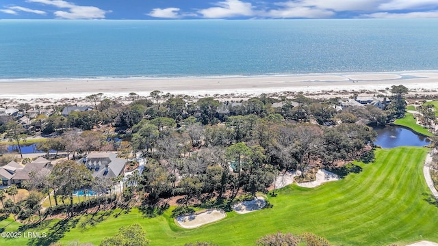 34 W Beach Lagoon Dr, Hilton Head Island, SC 29928 - aerial view with a view of the beach and a water view