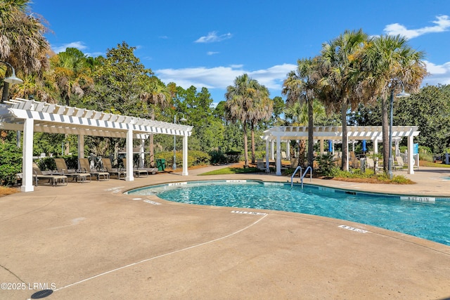 101 Redtail Dr, Bluffton, SC 29909 - community pool with a pergola, a patio area, and view of scattered trees